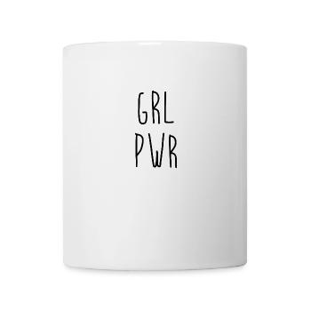 GRL PWR - Girl Power - Girl Power - Femme - Jeune fille - Mug blanc - blanc - Devant