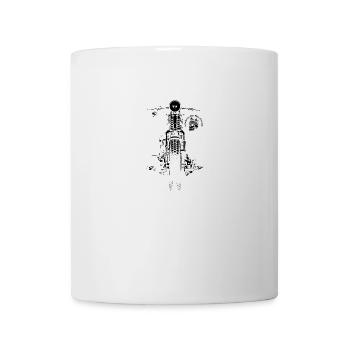 Chopper Bobber Motorrad Springergabel Biker Rocker - Tasse - Weiß - Vorne