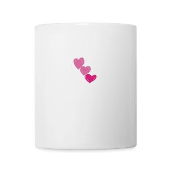 Herzen pink 3 - Tasse - Weiß - Vorne