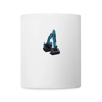 Bagger blau - Tasse - Weiß - Vorne