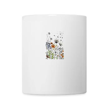 Bunte Blumen - Tasse - Weiß - Vorne