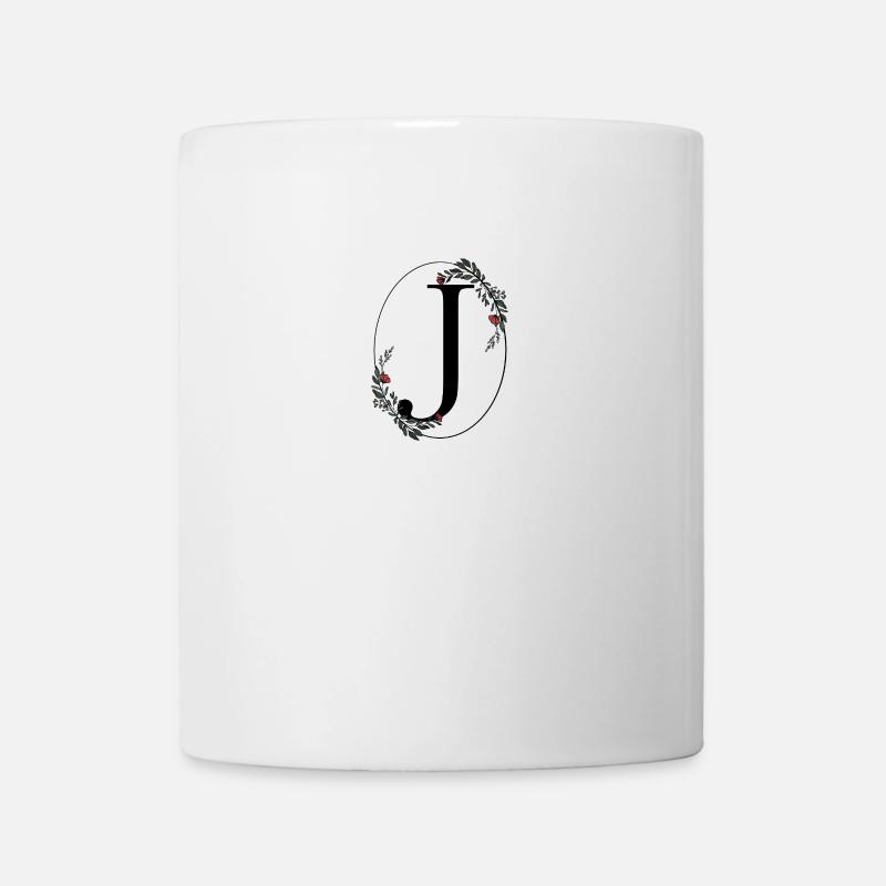Buchstabe J - Tasse - Weiß