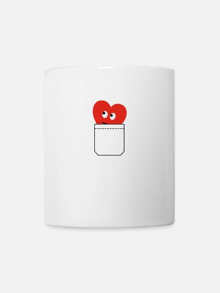 heart in pocket - Mug - white