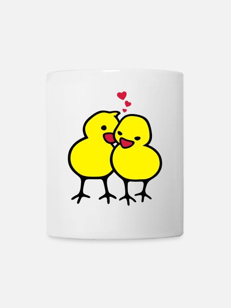 chicks in love (c) - Mug - white