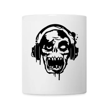 a zombie with headphones - Mug - white - Front