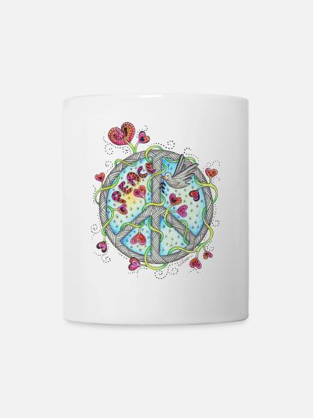 Peace - Tasse - Weiß