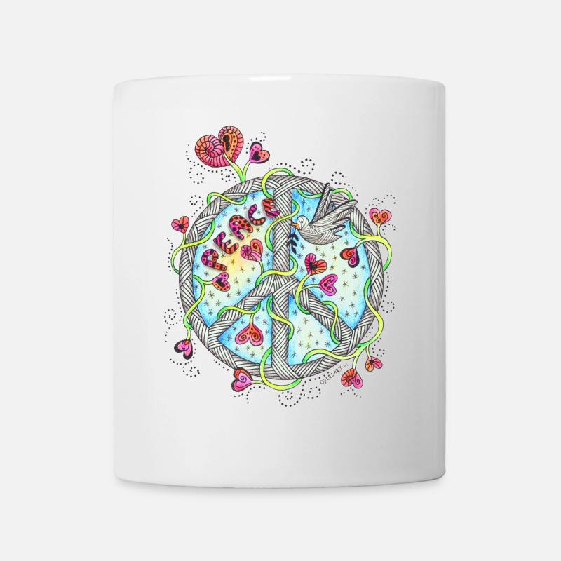 Peace - Tasse - Weiß