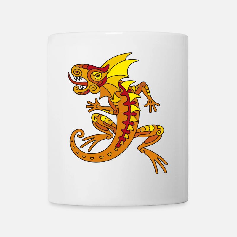 Echse (orange) - Mug blanc - blanc