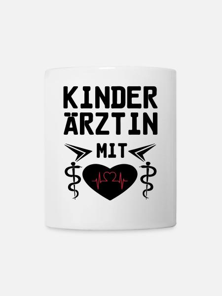Kinderärztin mit Herz Geschenk - Tasse - Weiß
