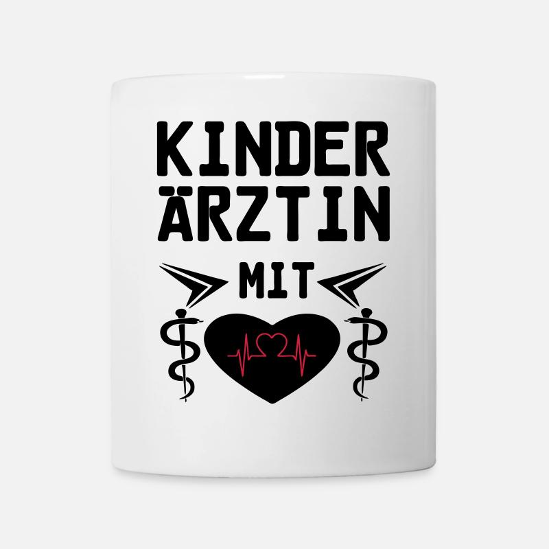 Kinderärztin mit Herz Geschenk - Tasse - Weiß