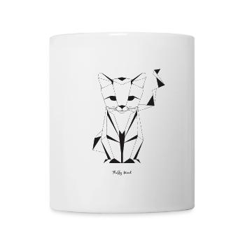 Chat origami - Mug blanc - blanc - Devant