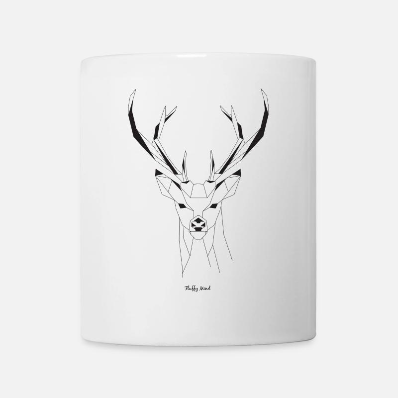 Cerf origami - Mug blanc - blanc