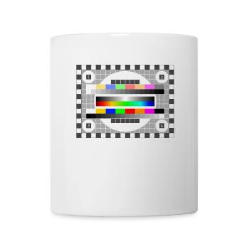 Test Image Couleurs Motif TV Rétro élégant dégradé 80 - Mug blanc - blanc - Devant
