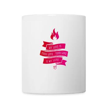 My Love est votre groupe d’amour amour rose Vintage Fire - Mug blanc - blanc - Devant