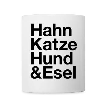 BREMEN Stadtmusikanten Hahn Esel Hund Katze - Tasse - Weiß - Vorne