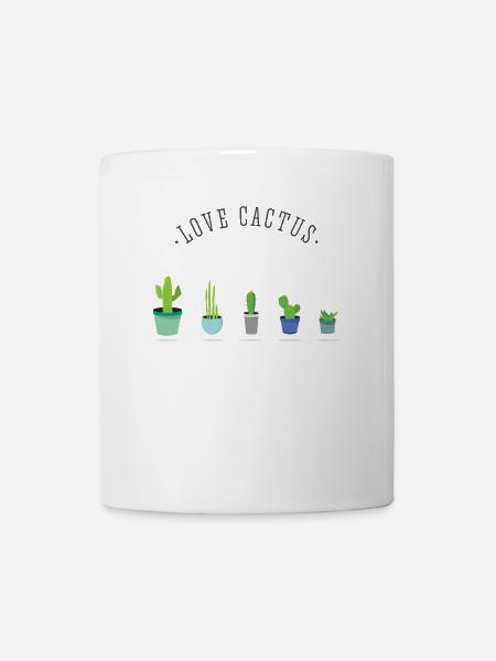 Kaktus Gärtner Pflanzen Love grün Pflanzen lieben - Tasse - Weiß