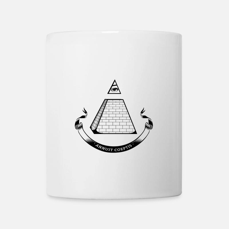 illuminati pyramide illumination secrète ballot fraîche b - Mug blanc - blanc