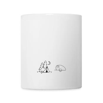 frau liebt camping - Tasse - Weiß - Vorne