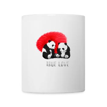 panda amour amusement amour pour toujours couple ours chine zoo ki - Mug blanc - blanc - Devant