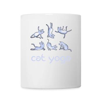 Katze yoga katze niedlich namaste meditation lotus - Tasse - Weiß - Vorne