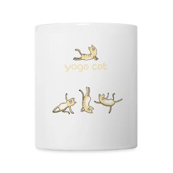 Katze yoga katze niedlich namaste humor funny LOL - Tasse - Weiß - Vorne