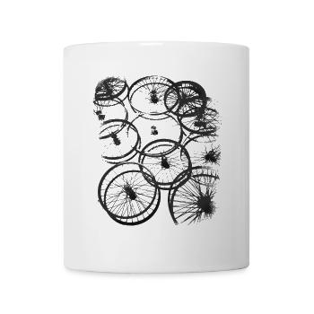 Bicycle tire spokes biker cool design style gr - Mug - white - Front