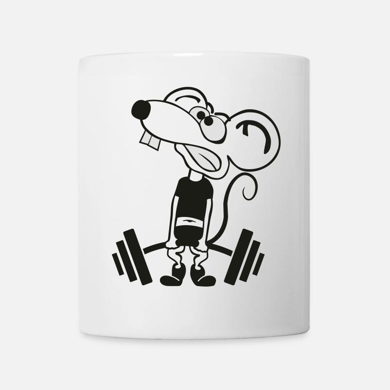 Pump Maus kontur 2c - Tasse - Weiß