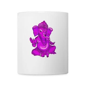 ganesha pink yoga Hindu india Elefant Gott Namaste - Tasse - Weiß - Vorne
