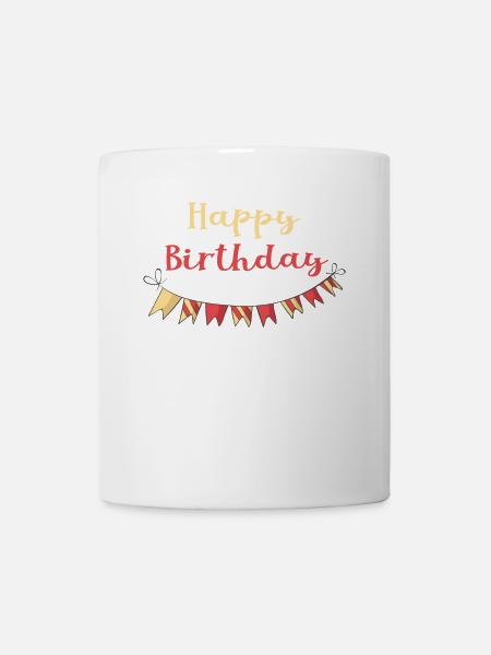 Happy Birthday - Tasse - Weiß