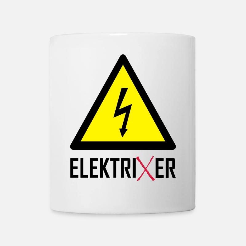 ElektriXer Elektriker Blitz Pfeil - Tasse - Weiß