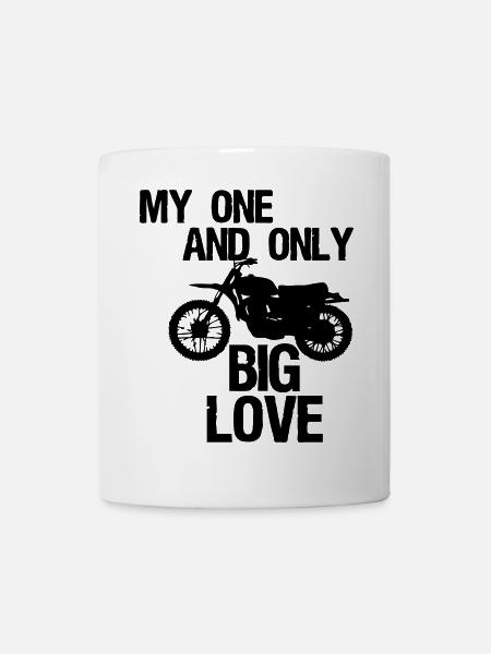 Big Love - Motorrad Bike Biker Spruch Geschenk - Tasse - Weiß