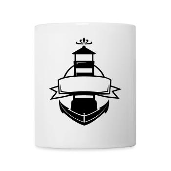 Leuchtturm,Anker T-Shirt, Home, Heimat - Tasse - Weiß - Vorne