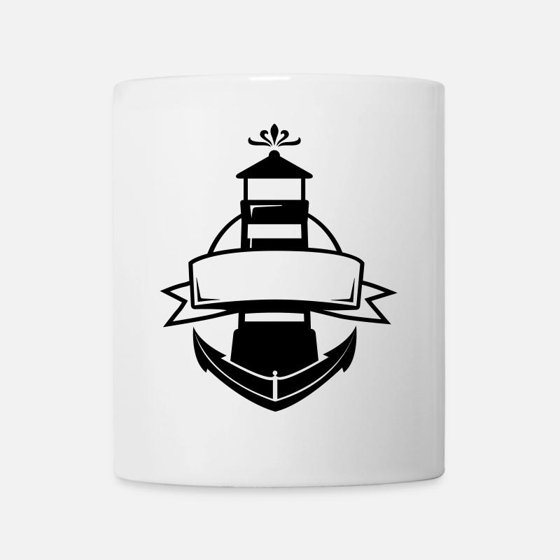 Leuchtturm,Anker T-Shirt, Home, Heimat - Tasse - Weiß