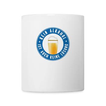 kein alkohol Spruch bier weizen festival party - Tasse - Weiß - Vorne
