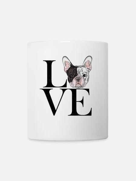 franz Bulldogge black - Tasse - Weiß