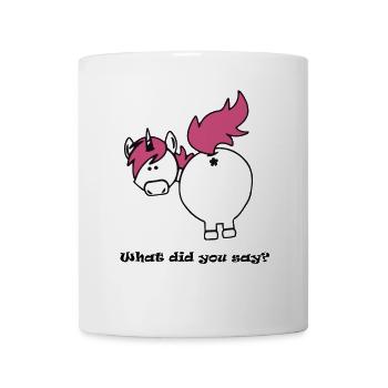 what did you say unicorn ass - Tasse - Weiß - Vorne