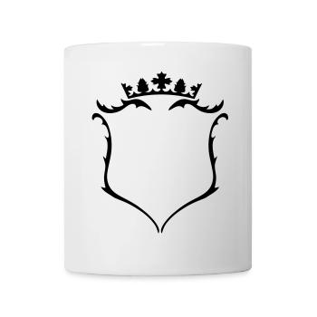 Un blason avec une couronne - Mug blanc - blanc - Devant