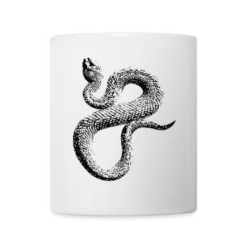 Schlange Textur Schwarz - Tasse - Weiß - Vorne
