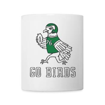 Pigeon sportif tenant un ballon de football - Mug blanc - blanc - Devant