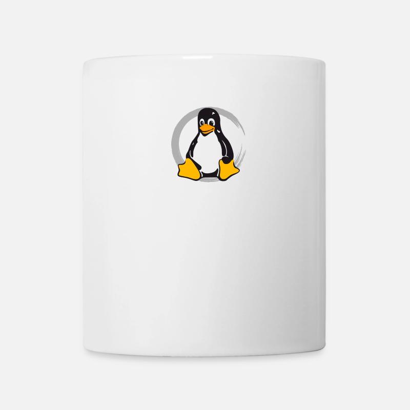 Ordinateur penguin nerd geek programmeur administrateur - Mug blanc - blanc