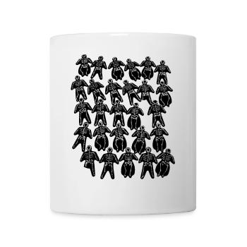 Schlauchblume schwarz - Tasse - Weiß - Vorne