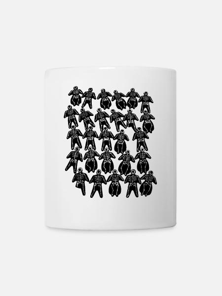 Schlauchblume schwarz - Tasse - Weiß