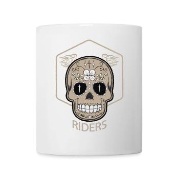 skull riders tête de mort biker moto mort symbole - Mug blanc - blanc - Devant