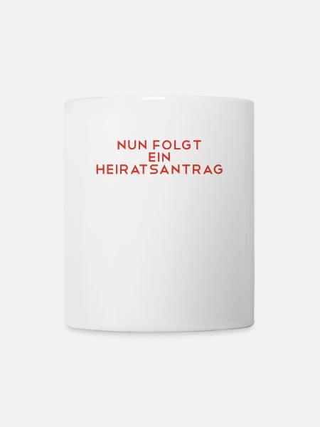 Kreativer Heiratsantrag - Tasse - Weiß