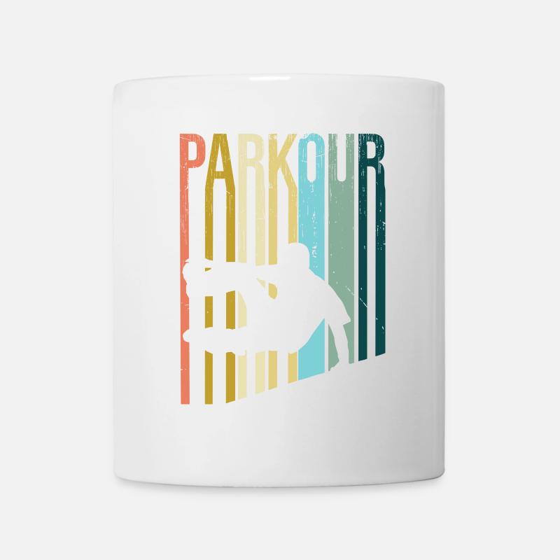 Parkour Retro - Tasse - Weiß