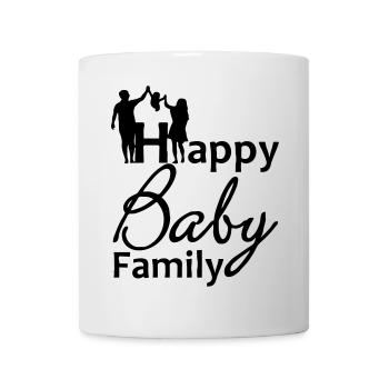 Happy Baby Family Family Cadeau de naissance de l’enfant - Mug blanc - blanc - Devant