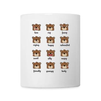 bärchen bär teddy cute kita feeling mimik emotion - Tasse - Weiß - Vorne
