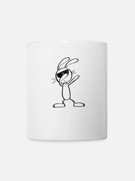 Vintage Dab Dance Hase - Dabbing Osterhase - Tasse - Weiß
