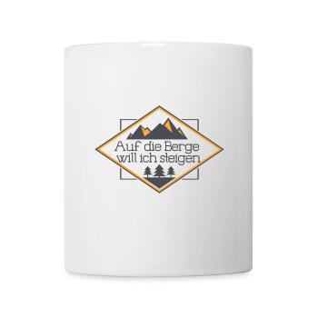 wandern, Wanderung, Freizeitspaß, Hobby, Berg - Tasse - Weiß - Vorne