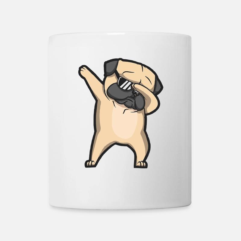 dabbing pug - Tasse - Weiß
